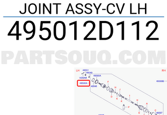 Hyundai / KIA 495012D112 JOINT ASSY-CV LH