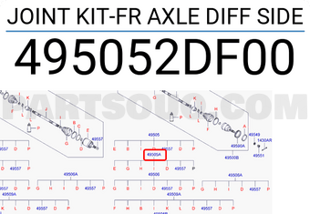 Hyundai / KIA 495052DF00 JOINT KIT-FR AXLE DIFF SIDE