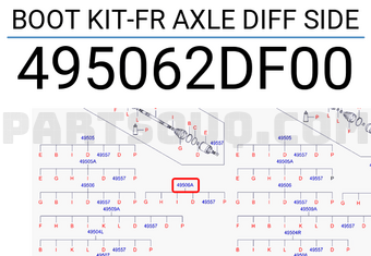 Hyundai / KIA 495062DF00 BOOT KIT-FR AXLE DIFF SIDE