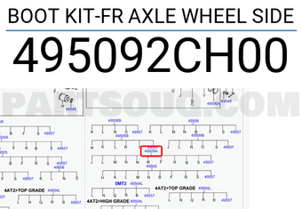 Hyundai / KIA 495092CH00 BOOT KIT-FR AXLE WHEEL SIDE