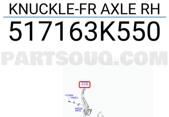 Hyundai / KIA 517163K550 KNUCKLE-FR AXLE RH