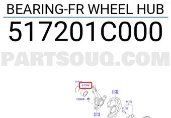 BEARING-FR WHEEL HUB 517201C000 | Hyundai / KIA Parts | PartSouq