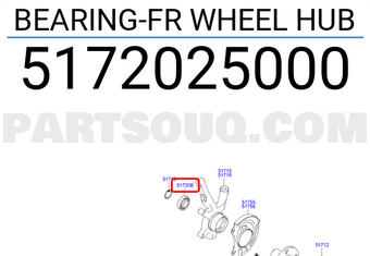 Hyundai / KIA 5172025000 BEARING-FR WHEEL HUB