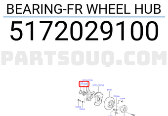 Hyundai / KIA 5172029100 BEARING-FR WHEEL HUB