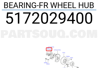 Hyundai / KIA 5172029400 BEARING-FR WHEEL HUB