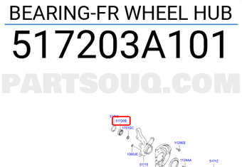 Hyundai / KIA 517203A101 BEARING-FR WHEEL HUB