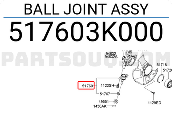 Hyundai / KIA 517603K000 BALL JOINT ASSY