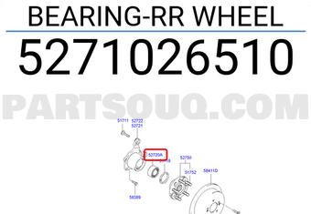 Hyundai / KIA 5271026510 BEARING-RR WHEEL