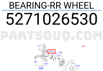 Hyundai / KIA 5271026530 BEARING-RR WHEEL