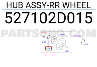 Hyundai / KIA 527102D015 HUB ASSY-RR WHEEL