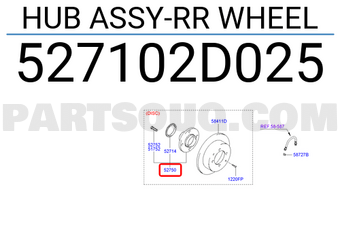 Hyundai / KIA 527102D025 HUB ASSY-RR WHEEL