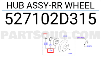 Hyundai / KIA 527102D315 HUB ASSY-RR WHEEL