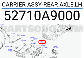 Hyundai / KIA 52710A9000 CARRIER ASSY-REAR AXLE,LH