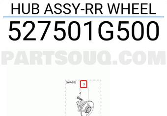 Hyundai / KIA 527501G500 HUB ASSY-RR WHEEL
