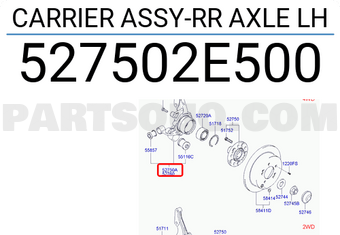 Hyundai / KIA 527502E500 CARRIER ASSY-RR AXLE LH