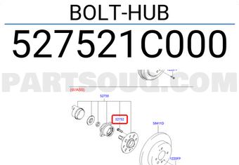 Hyundai / KIA 527521C000 BOLT-HUB