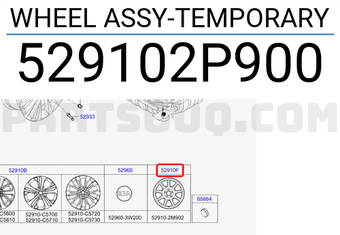 Hyundai / KIA 529102P900 WHEEL ASSY-TEMPORARY