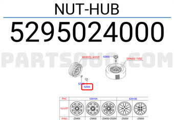 Hyundai / KIA 5295024000 NUT-HUB
