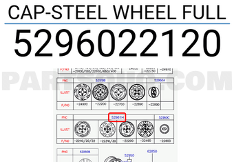 Hyundai / KIA 5296022120 CAP-STEEL WHEEL FULL