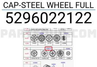 Hyundai / KIA 5296022122 CAP-STEEL WHEEL FULL
