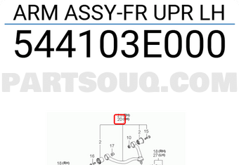 Hyundai / KIA 544103E000 ARM ASSY-FR UPR LH