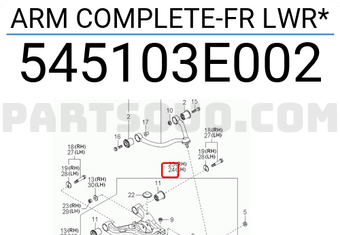 Hyundai / KIA 545103E002 ARM COMPLETE-FR LWR*