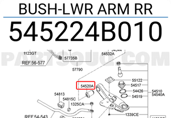 Hyundai / KIA 545224B010 BUSH-LWR ARM RR
