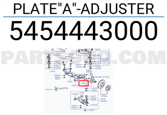 Hyundai / KIA 5454443000 PLATE"A"-ADJUSTER