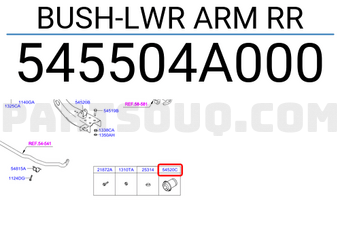 Hyundai / KIA 545504A000 BUSH-LWR ARM RR