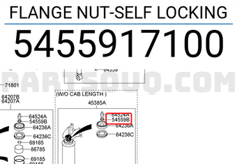 Hyundai / KIA 5455917100 FLANGE NUT-SELF LOCKING