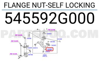 Hyundai / KIA 545592G000 FLANGE NUT-SELF LOCKING