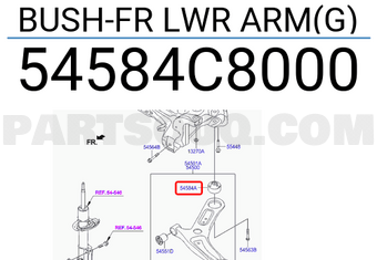 Hyundai / KIA 54584C8000 BUSH-FR LWR ARM(G)