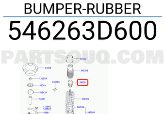 Hyundai / KIA 546263D600 BUMPER-RUBBER