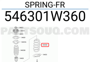 Hyundai / KIA 546301W360 SPRING-FR