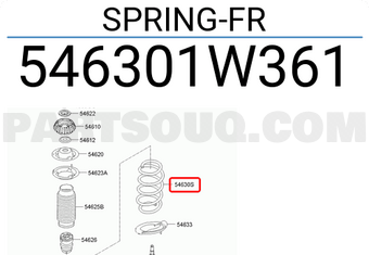 Hyundai / KIA 546301W361 SPRING-FR
