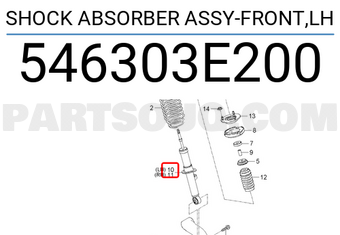 Hyundai / KIA 546303E200 SHOCK ABSORBER ASSY-FRONT,LH