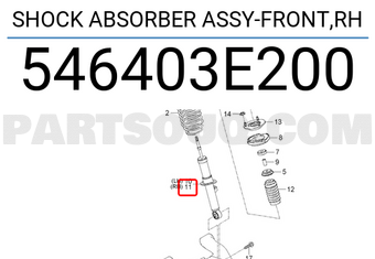 Hyundai / KIA 546403E200 SHOCK ABSORBER ASSY-FRONT,RH