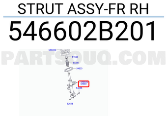 Hyundai / KIA 546602B201 STRUT ASSY-FR RH