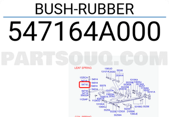 Hyundai / KIA 547164A000 BUSH-RUBBER