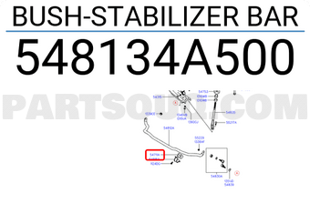 Hyundai / KIA 548134A500 BUSH-STABILIZER BAR
