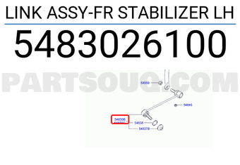 Hyundai / KIA 5483026100 LINK ASSY-FR STABILIZER LH