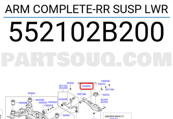 ARM COMPLETE-RR SUSP LWR 552102B200 | Hyundai / KIA Parts | PartSouq