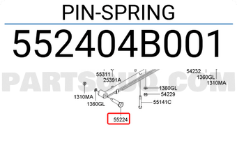 Hyundai / KIA 552404B001 PIN-SPRING