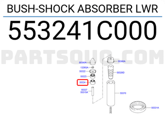 Hyundai / KIA 553241C000 BUSH-SHOCK ABSORBER LWR