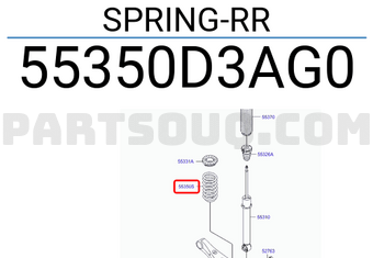 Hyundai / KIA 55350D3AG0 SPRING-RR
