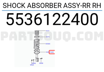 Hyundai / KIA 5536122400 SHOCK ABSORBER ASSY-RR RH