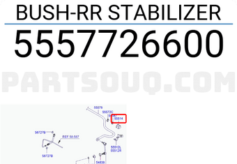 Hyundai / KIA 5557726600 BUSH-RR STABILIZER