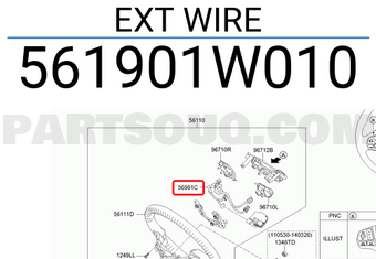 Hyundai / KIA 561901W010 EXT WIRE