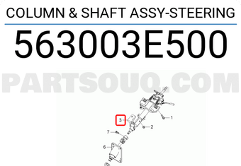 Hyundai / KIA 563003E500 COLUMN & SHAFT ASSY-STEERING