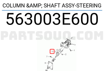 Hyundai / KIA 563003E600 COLUMN & SHAFT ASSY-STEERING